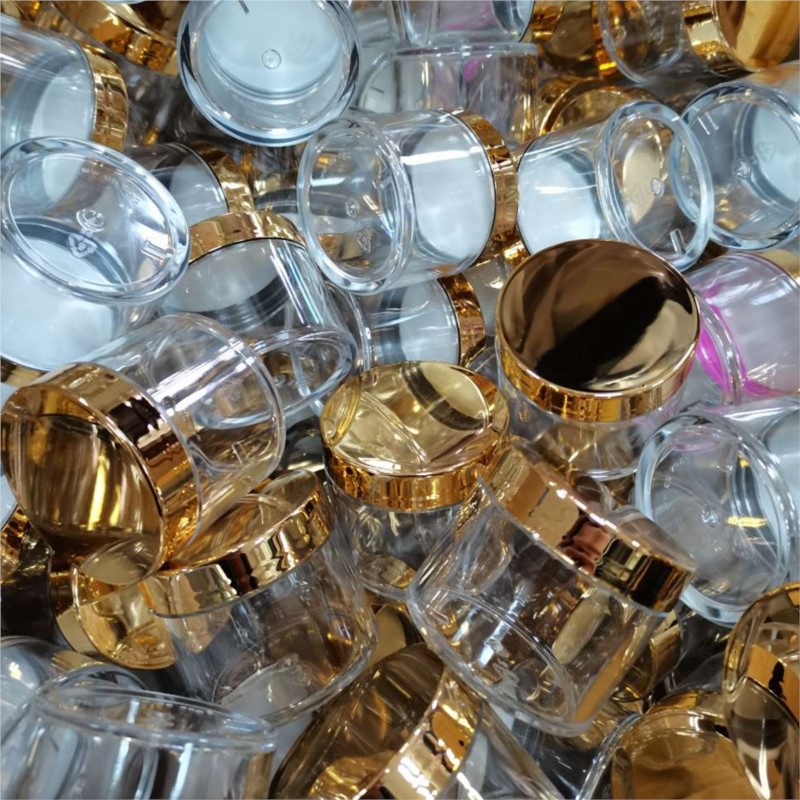 20/50/100Pcs Gold Lid Clear Em - Luxury Skincare Packaging ulasan dan harga